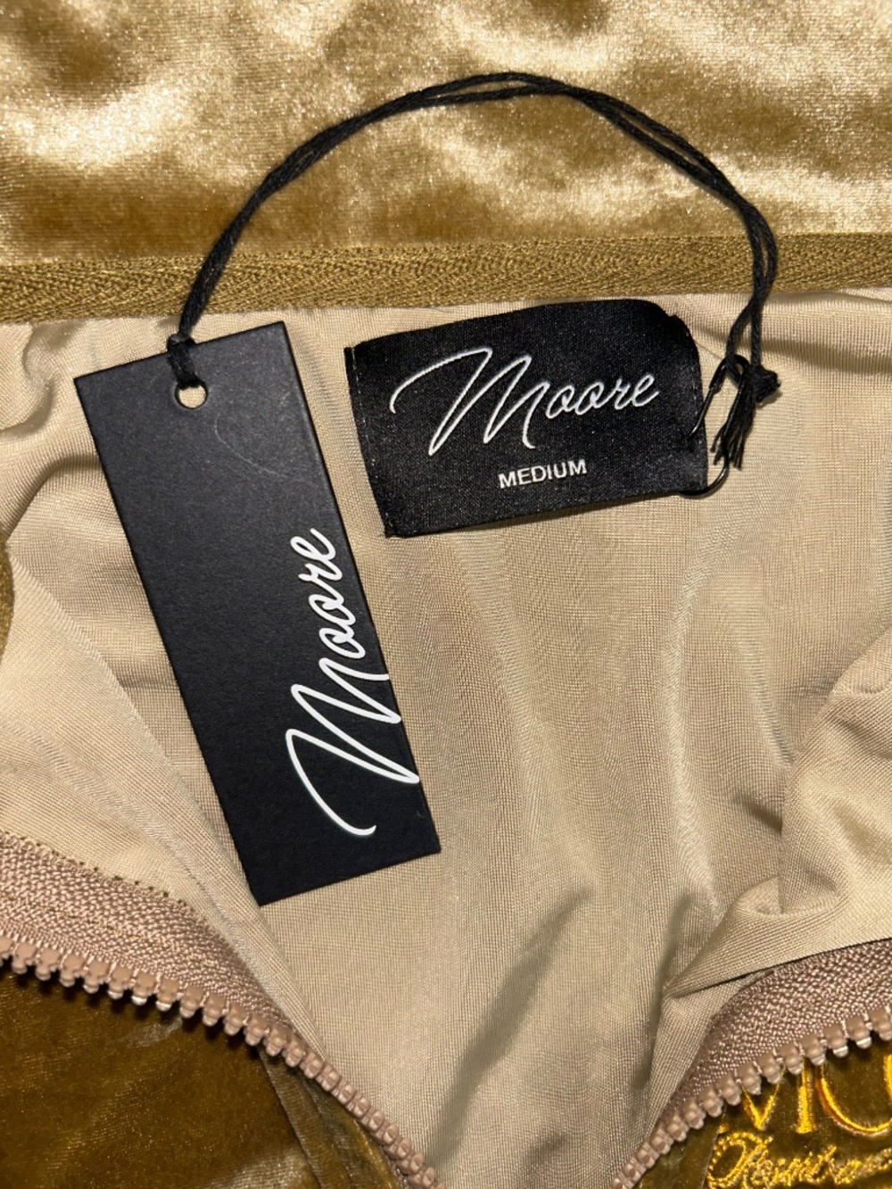 New Women Gold Jacket from Moore Size M - Picture 4 of 5